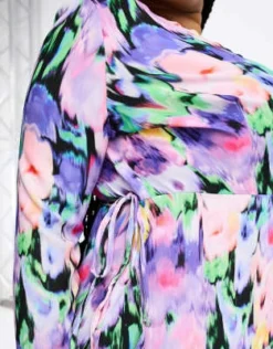 Twisted Wunder Plus - Vestito A Portafoglio Multicolore Con Stampa -Vendite ASOS Maternity || RIVER ISLAND || Monki 201089779 3