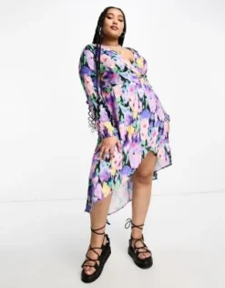 Twisted Wunder Plus - Vestito A Portafoglio Multicolore Con Stampa -Vendite ASOS Maternity || RIVER ISLAND || Monki 201089779 4