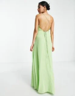 ASOS DESIGN Petite - Vestito Lungo Avvolgente Allacciato Sul Retro Con Spalline Sottili -Vendite ASOS Maternity || RIVER ISLAND || Monki 202071325 3