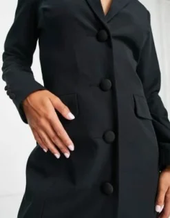 Miss Selfridge Petite - Vestito Blazer Nero Aderente -Vendite ASOS Maternity || RIVER ISLAND || Monki 202346535 3