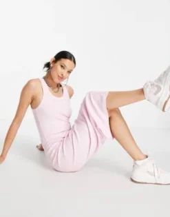 COLLUSION - Vestito Midi A Canotta Rosa A Coste -Vendite ASOS Maternity || RIVER ISLAND || Monki 202452773 3