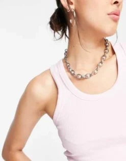 COLLUSION - Vestito Midi A Canotta Rosa A Coste -Vendite ASOS Maternity || RIVER ISLAND || Monki 202452773 4