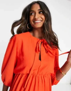 Queen Bee Maternity - Vestito Grembiule Rosso -Vendite ASOS Maternity || RIVER ISLAND || Monki 202465511 3