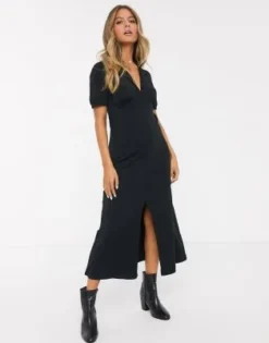 ASOS DESIGN - Vestito Da Giorno Midi Con Colletto Nero -Vendite ASOS Maternity || RIVER ISLAND || Monki 202563222 4