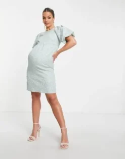 Mamalicious Maternity - Vestito Grigio Con Maniche A Sbuffo -Vendite ASOS Maternity || RIVER ISLAND || Monki 202783763 3