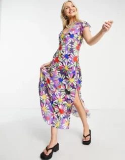 Weekday - Vestito Midi A Portafoglio A Fiorellini -Vendite ASOS Maternity || RIVER ISLAND || Monki 202833433 3