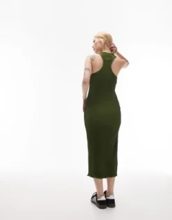 Topshop Petite - Vestito Midi In Jersey Plissé Kaki -Vendite ASOS Maternity || RIVER ISLAND || Monki 202844788 3