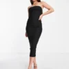 Vesper Tall - Vestito Midi A Fascia Nero