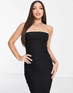 Vesper Tall - Vestito Midi A Fascia Nero -Vendite ASOS Maternity || RIVER ISLAND || Monki 202999534 4