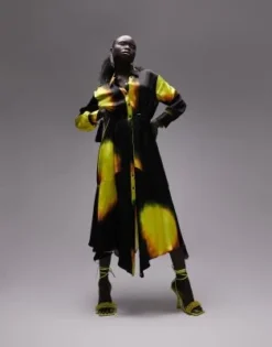 Topshop Petite - Vestito Camicia Midi Nero Con Stampa Di Eclissi Cobalto -Vendite ASOS Maternity || RIVER ISLAND || Monki 203150194 4