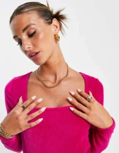 Whistles - Vestito Midi Aderente In Velluto Rosa -Vendite ASOS Maternity || RIVER ISLAND || Monki 203150205 3