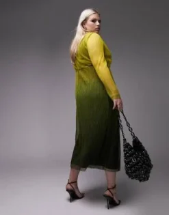 Topshop Curve - Vestito Midi A Maniche Lunghe Con Cut-out E Motivo Sfumato Multicolore -Vendite ASOS Maternity || RIVER ISLAND || Monki 203356957 3