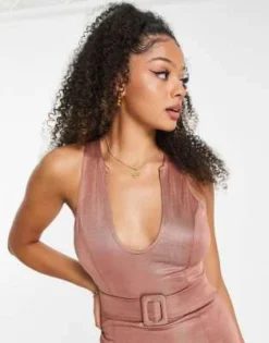 ASOS DESIGN Tall - Vestito Midi Rosa Con Cintura E Scollo A U -Vendite ASOS Maternity || RIVER ISLAND || Monki 203476095 4