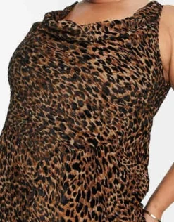 ASOS DESIGN Curve - Vestito Sottoveste Corto Con Stampa Animalier Dévoré -Vendite ASOS Maternity || RIVER ISLAND || Monki 203540202 3