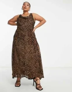 ASOS DESIGN Curve - Vestito Sottoveste Corto Con Stampa Animalier Dévoré -Vendite ASOS Maternity || RIVER ISLAND || Monki 203540202 4