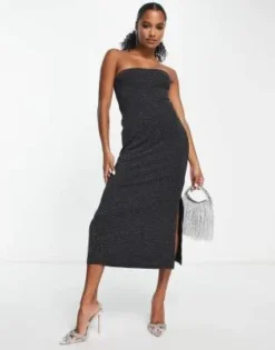 Vero Moda Petite - Vestito Midi A Tubino Con Glitter Argentato -Vendite ASOS Maternity || RIVER ISLAND || Monki 203745340 4