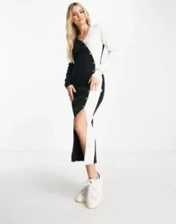 River Island Tall - Vestito Midi Di Maglia Avvolgente Con Bottoni Multicolore -Vendite ASOS Maternity || RIVER ISLAND || Monki 203775585 4