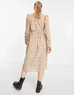 Monki - Vestito Da Giorno Midi A Maniche Lunghe A Fiori Rosa -Vendite ASOS Maternity || RIVER ISLAND || Monki 203799908 3