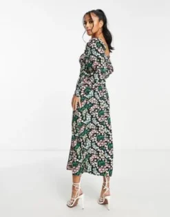 ASOS DESIGN Petite - Vestito Da Giorno Midi A Fiorellini Con Coppe -Vendite ASOS Maternity || RIVER ISLAND || Monki 203822487 3