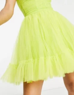 Esclusiva Lace & Beads Petite - Vestito Corto Avvolgente Con Corsetto In Tulle Lime -Vendite ASOS Maternity || RIVER ISLAND || Monki 203837374 4