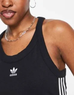 Adidas Originals - Vestito Midi Senza Maniche Nero Con Tre Strisce -Vendite ASOS Maternity || RIVER ISLAND || Monki 203843322 3