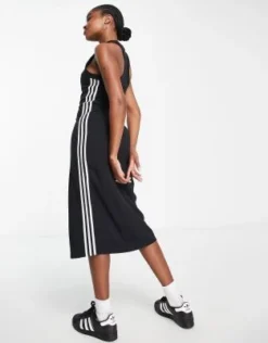 Adidas Originals - Vestito Midi Senza Maniche Nero Con Tre Strisce -Vendite ASOS Maternity || RIVER ISLAND || Monki 203843322 4