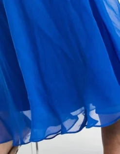 ASOS DESIGN Tall - Vestito Lungo Blu Cobalto Con Taglio In Sbieco E Busto Arricciato -Vendite ASOS Maternity || RIVER ISLAND || Monki 203910115 3