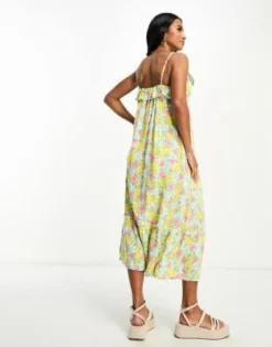 Miss Selfridge Petite - Vestito Sottoveste Midi Con Volant A Fiori Vivaci -Vendite ASOS Maternity || RIVER ISLAND || Monki 203912892 4