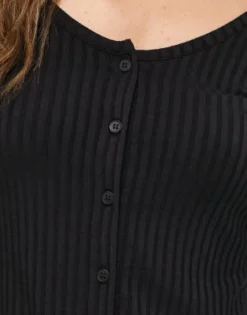 River Island - Vestito Midi In Maglia A Coste Con Bottoni Nero -Vendite ASOS Maternity || RIVER ISLAND || Monki 203960300 3