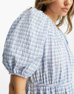 ASOS DESIGN - Vestito Midi A Balze Raccolto In Vita Blu A Quadri Stile Picnic -Vendite ASOS Maternity || RIVER ISLAND || Monki 204131916 4