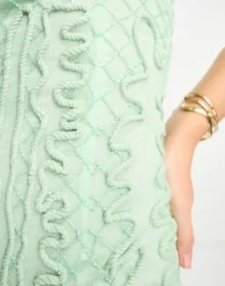 ASOS DESIGN Tall - Vestito Midi A Fascia Color Menta Con Paillettes -Vendite ASOS Maternity || RIVER ISLAND || Monki 204181065 4