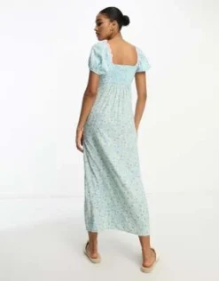 ASOS DESIGN - Vestito Midi Con Dettagli All'uncinetto E Scollo Bardot Con Stampa Mista A Fiorellini E A Righe -Vendite ASOS Maternity || RIVER ISLAND || Monki 204197550 2