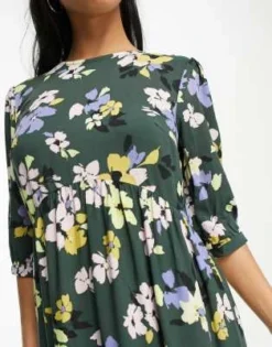 Nobody's Child Petite - Rachel - Vestito Midi A Fiori Grandi Con Maniche A Sbuffo -Vendite ASOS Maternity || RIVER ISLAND || Monki 204241089 3