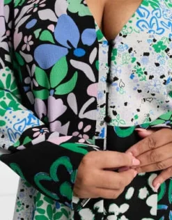 ASOS DESIGN Curve - Vestito Midi Con Stampa Divisa A Fiori E Fondo Asimmetrico -Vendite ASOS Maternity || RIVER ISLAND || Monki 204247599 3
