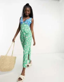 ASOS DESIGN - Vestito Sottoveste Midi Con Schiena Scoperta E Stampe Miste -Vendite ASOS Maternity || RIVER ISLAND || Monki 204247609 3