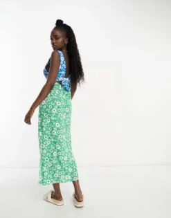 ASOS DESIGN - Vestito Sottoveste Midi Con Schiena Scoperta E Stampe Miste -Vendite ASOS Maternity || RIVER ISLAND || Monki 204247609 4