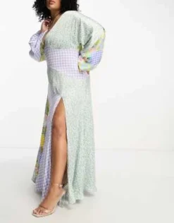 ASOS DESIGN Curve - Vestito Midi Con Stampe Miste -Vendite ASOS Maternity || RIVER ISLAND || Monki 204252498 4