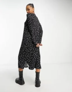 Monki - Vestito Midi In Jersey Nero A Fiori Piccoli -Vendite ASOS Maternity || RIVER ISLAND || Monki 204275320 3