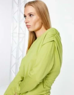 & Other Stories - Vestito Midi Lime In Jersey Con Drappeggio -Vendite ASOS Maternity || RIVER ISLAND || Monki 204299967 3