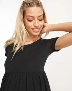 Mamalicious Maternity - Vestito T-shirt Corto Stile Grembiule Nero -Vendite ASOS Maternity || RIVER ISLAND || Monki 204306550 4