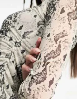 & Other Stories - Vestito Midi In Rete Con Stampa Pitonata -Vendite ASOS Maternity || RIVER ISLAND || Monki 204308803 4