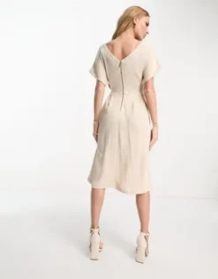 Closet London - Vestito Midi Color Pietra A Coste -Vendite ASOS Maternity || RIVER ISLAND || Monki 204336712 3