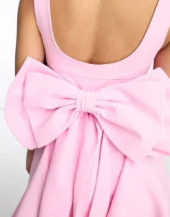 Forever New Petite - Vestito Corto Con Fiocco Sul Retro Rosa Pastello -Vendite ASOS Maternity || RIVER ISLAND || Monki 204337602 3