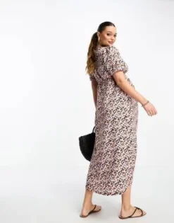 ASOS Maternity ASOS DESIGN Maternity - Vestito Midi Da Giorno Arricciato In Vita Con Maniche Voluminose A Fiorellini -Vendite ASOS Maternity || RIVER ISLAND || Monki 204339219 4