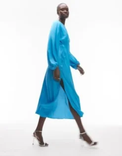 Topshop Tall - Riveria - Vestito Da Cerimonia A Maniche Lunghe Blu -Vendite ASOS Maternity || RIVER ISLAND || Monki 204349391 3