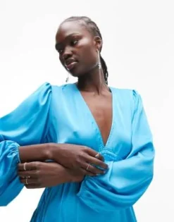 Topshop Tall - Riveria - Vestito Da Cerimonia A Maniche Lunghe Blu -Vendite ASOS Maternity || RIVER ISLAND || Monki 204349391 4