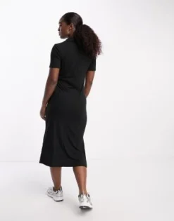 Pieces - Vestito Midi Nero Con Colletto Stile Polo -Vendite ASOS Maternity || RIVER ISLAND || Monki 204350574 4