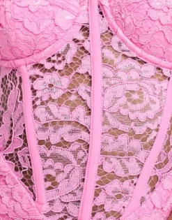 Bardot - Olina - Vestito Midi Con Corsetto In Pizzo Rosa -Vendite ASOS Maternity || RIVER ISLAND || Monki 204355594 3