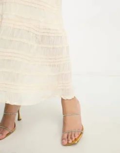 Vila Curve - Vestito Lungo Da Sposa In Pizzo Color Crema -Vendite ASOS Maternity || RIVER ISLAND || Monki 204496375 3