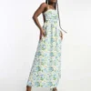 The Frolic - Vestito Al Polpaccio Asimmetrico A Fiori Vintage Con Cut-out